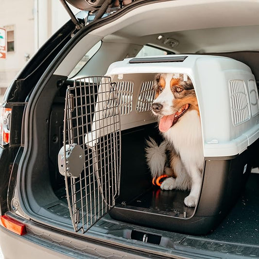 Ferplast Clipper Plus 4-7 Dog Carrier for Medium to Large Dogs with Object Compartments and Pull-Out Handle