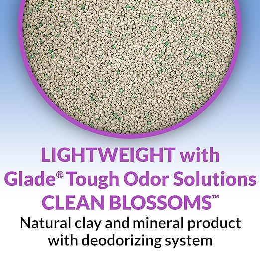 Purina Tidy Cats Light Weight, Low Dust, Clumping Cat Litter, LightWeight Glade Clean Blossoms Multi Cat Litter - 6 lb. Jug