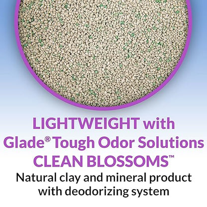 Purina Tidy Cats Light Weight, Low Dust, Clumping Cat Litter, LightWeight Glade Clean Blossoms Multi Cat Litter - 6 lb. Jug