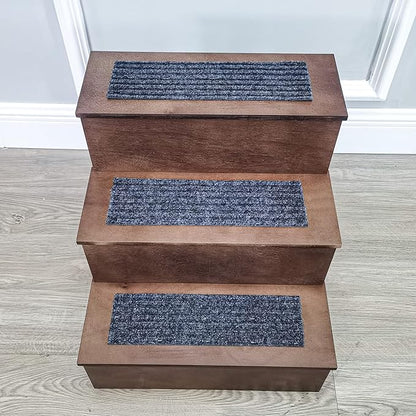 FixtureDisplays® 26" Tall Deluxe Wood Dog Stairs to Access Bed, Sofa, 3-Step Ladder to Reach Higher Cabinets 12225-26"-NPF