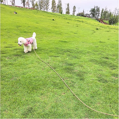 MayPaw 20ft Rope Dog Leash 1/2 inch Thick, 6/8/10/15/20FT Long Dog Lead Nylon Pet Leash, Soft Padded Handle Thick Lead Leashes for Large Medium Dogs Walking Training (Brown)