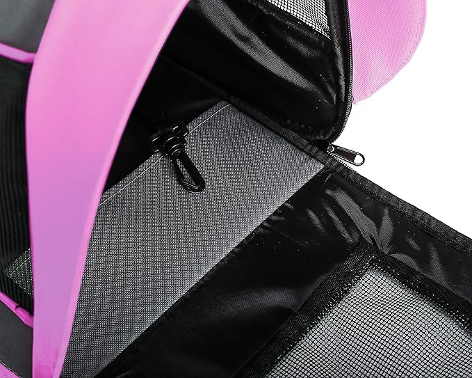 Pawer 18” x 11”x 11” Soft-Sided Foldable Airline Approved Pet Carrier for Cat, Puppy and Small Dog, Washable 600D Oxford Fabric, with Handle and Strap for Carry, Multiple Colors Available