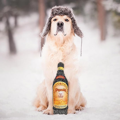 Bark Bros - Liquor Bottle Dog Toy - Plush Squeaky Dog Toys Funny Drink Parody - Alcohol Dog Toy - Dog Birthday Toy - Cute Dog Toys - Puppy Gifts - Puppy Stuff - Dog Stuff (Large, Espresso Muttini)