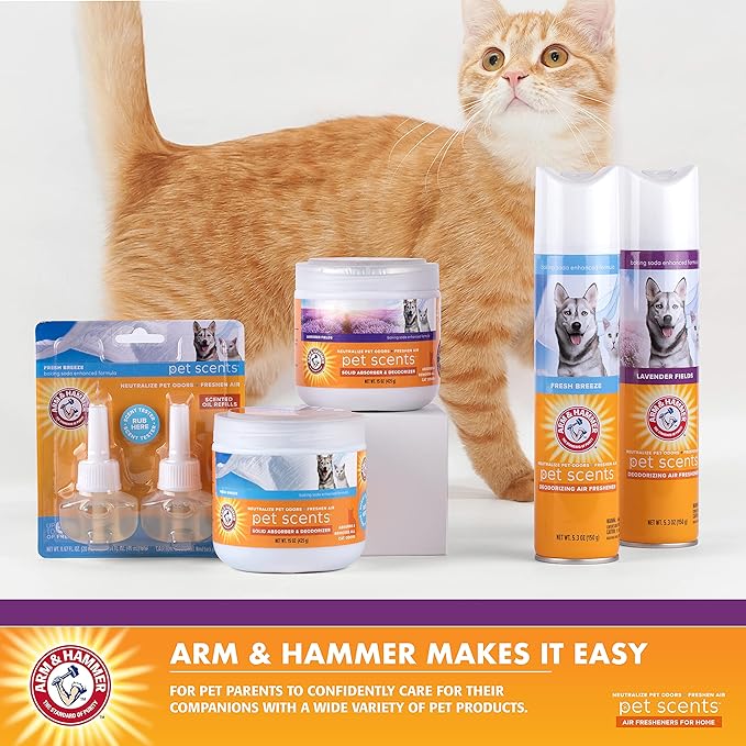 Arm & Hammer For Pets Scents Plug-in Scented Oil Refills in Lavender Fields, 2-Pack | Home Deodorizer For Pet Smells | Room Deodorizer for Homes with Pets, 0.67 Fl Oz x 2
