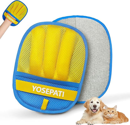 Pet Hair Removal Glove, Five-Finger Magic Brush Electrostatic Mitt, Pet Hair Remover Tool for Dog & Cat, Reusable Pet Hair Gloves Pet Grooming Needs, Fur Remover for Couch, Clothing & Carpet