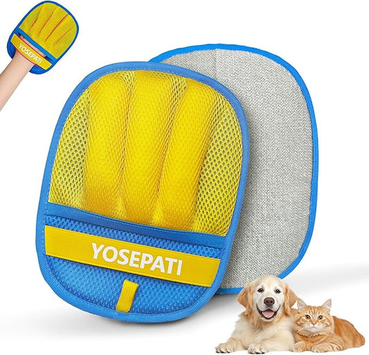 Pet Hair Removal Glove, Five-Finger Magic Brush Electrostatic Mitt, Pet Hair Remover Tool for Dog & Cat, Reusable Pet Hair Gloves Pet Grooming Needs, Fur Remover for Couch, Clothing & Carpet