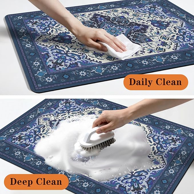 Pet Feeding Mat for Floors Waterproof Dog Mat for Food and Water Absorbent Quick Dry Non Slip mat for Cat Bowls