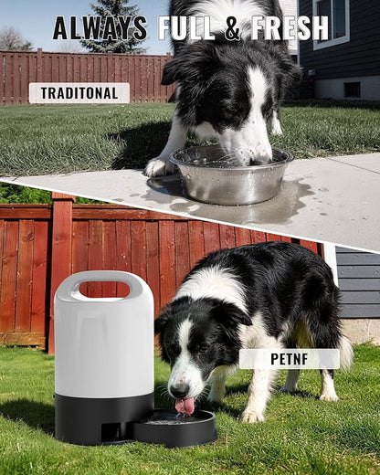 Dog Water Bottle Portable 1 Gallon (128oz), Automatic Gravity Dog Water Dispenser with Pull-Out Drinking Bowl, Large Capacity for Travel, Camping, Hiking, Beach & Road Trips, BPA-Free