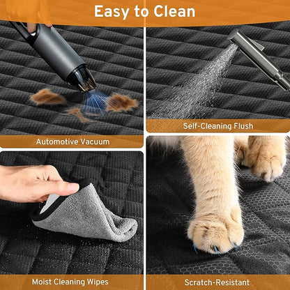 XHRING Dog Car Seat Cover for Subaru Outback Crosstrek Forester 2000-2025 2026 Front Seat Accessories, Waterproof Nonslip Car SUV Seat Cover Pet Front Seat Covers with Side Flaps, Black Grey
