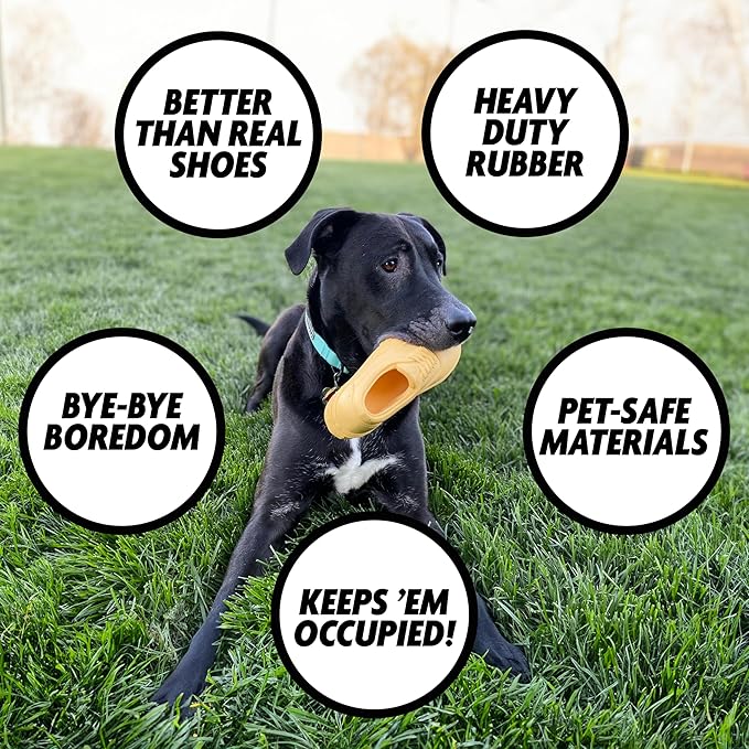 Shoe Dog Toy for Aggressive Chewers - Realistic Sneaker Heavy-Duty Toy for Small, Medium, Large Dogs - Tough Chew Toy - Cement Gray