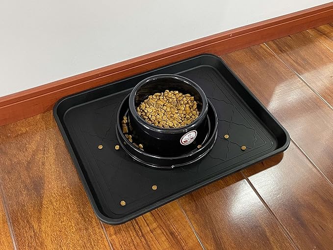 PetLike Boot Tray for Entryway Indoor, Pet Food Mat, 16.7 x 12.8 inch 2 Packs, Waterproof Shoe Tray for Indoor and Outdoor, Multi-Purpose Traysfor Boots, Shoes, Pets, Garden