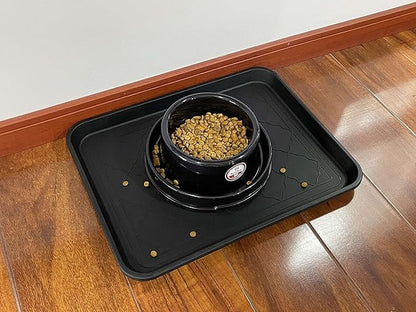 PetLike Boot Tray for Entryway Indoor, Pet Food Mat, 16.7 x 12.8 inch 2 Packs, Waterproof Shoe Tray for Indoor and Outdoor, Multi-Purpose Traysfor Boots, Shoes, Pets, Garden