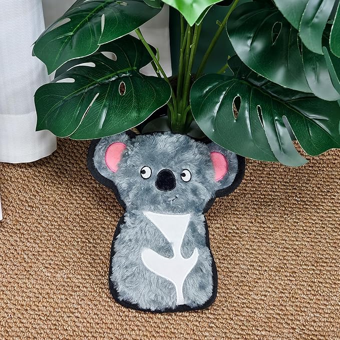 Grey Green Koala Plush Squeaky Dog Toy with Crinkle Paper Puppy Teething Chew Toy Cute Soft Funny Stuffed Animal Interactive Fetch Dog Toy for Small Medium Large Dogs Toy Gift 22.5cm/8.86in