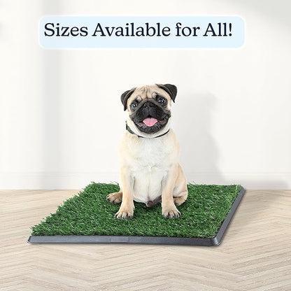 PETMAKER Artificial Grass Puppy Pee Pad with Tray, Reusable Dog Potty Training Mat for Indoor & Outdoor Use, Easy Clean Artificial Turf Surface for Dogs and Small Pets, Fake Grass Potty