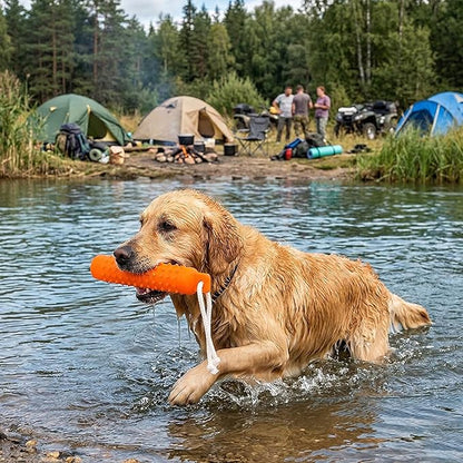 Dog Float Toy - Interactive Training Bumper & Fetching Retrieving Dog Water Toys Dummy Outdoor - Lightweight for Float on the Water Pool Fetch Rope Pet Toys for Small, Medium, Large Dogs