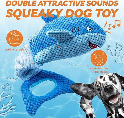 LEGEND SANDY Large Squeaky Dog Toys to Keep Them Busy, Interactive Plush Dog Toy,Crinkle Tug of War Dog Chew Toy for Small, Medium, and Large Dog