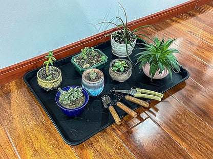 PetLike Boot Tray for Entryway Indoor, Pet Food Mat, 23 x 15.5 inch 2 Packs, Waterproof Heavy Duty Shoe Tray for Indoor and Outdoor, Multi-Purpose Trays for Boots, Shoes, Pets, Garden