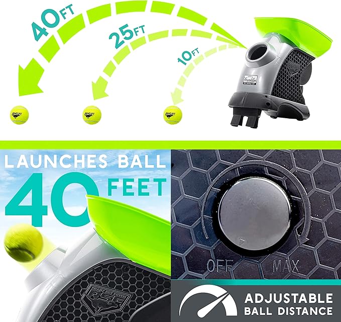 Franklin Pet Supply Ready Set Fetch Automatic Tennis Ball Launcher Dog Toy - Authentic Tennis Ball Thrower - Launchesup to 40' - Interactive Pet Toy