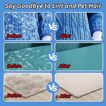 Pet Hair Removal Glove for Cats & Dogs, Five-Finger Electrostatic Reusable Gloves for Removing Fur from Couch, Carpet, Clothing & Car Seats