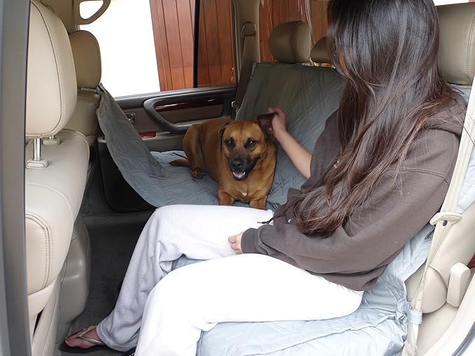 Formosa Covers Deluxe Dog Car Seat Hammock Quilted Cover with Non-Slip Backing Best for Cars Trucks and SUVs Make Travel with Your Pet Always an Option - 56" W x 60" L, Grey