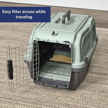 Midwest Homes for Pets Skudo 24” Plastic Cat Carrier with Integrated Litter pan