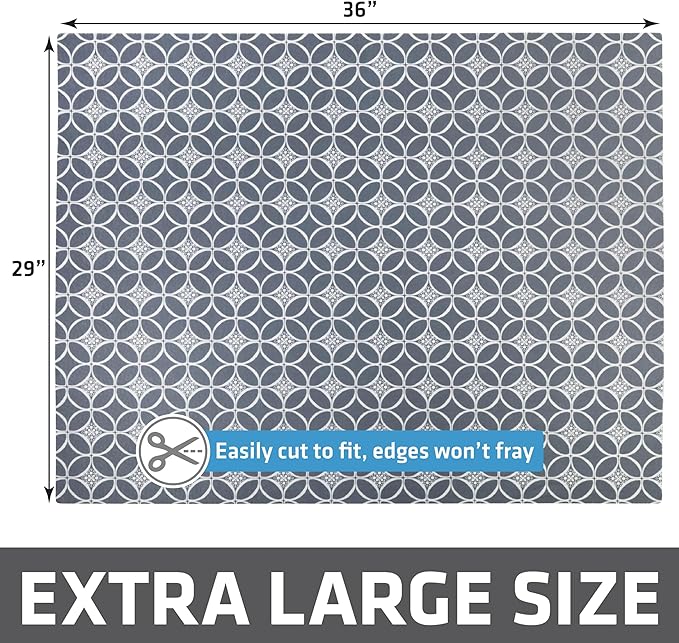 Drymate Cat Litter Box Mat, Litter Trapping Mat, Waterproof, Urine-Proof, Absorbent, Machine Washable, Soft on Paws, Contains Mess, Protects Floors, Kitten Supplies, Indigo Grey, 29x36 XL