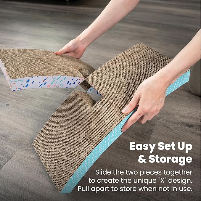 Catstages Easy Life Hammock Cat Lounger & Scratcher – Elevated Spot with Catnip, Comfortable & Multifunctional Design, Supports Cats Up to 20lbs