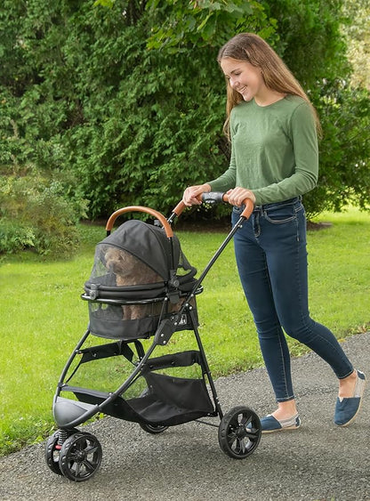 Pet Gear, A Vermont Family Owned Company Since 1936, 3-in-1 Travel System, View 360 Stroller Converts to Carrier and Booster Seat with Easy Click N Go Technology, for Small Dogs & Cats, 4 Colors