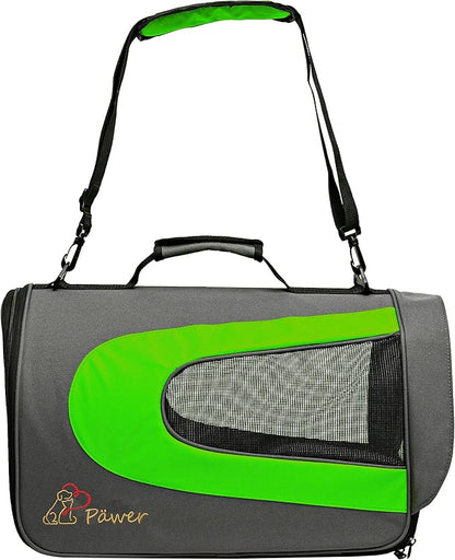 Pawer 18” x 11”x 11” Soft-Sided Foldable Airline Approved Pet Carrier for Cat, Puppy and Small Dog, Washable 600D Oxford Fabric, with Handle and Strap for Carry, Multiple Colors Available