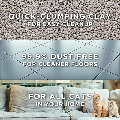 Purina Tidy Cats Clumping Cat Litter Odor Control, Free and Clean Unscented Multi Cat Litter - 16 lb. Bag (Pack of 2)
