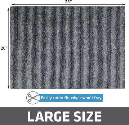 Drymate Cat Litter Box Mat, Litter Trapping Mat, Waterproof, Urine-Proof, Absorbent, Machine Washable, Soft on Paws, Contains Mess, Protects Floors, Kitten Supplies, Grey, 20x28
