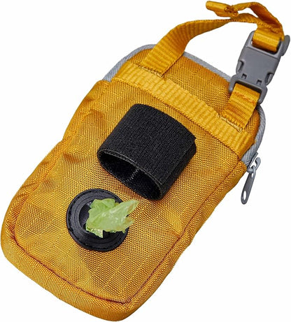 Blueberry Style Amber Dog Waste Bag Dispenser, Dog Poop Bag Holder Leash Attachment, Includes 1 Roll of Free Poop Bags