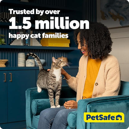 PetSafe ScoopFree Crystal Plus Automatic Self-Cleaning Cat Litter Box System – Not Enclosed – Advanced Odor Control – Includes 1 Disposable Crystal Litter Tray – White (PAL00-18016)