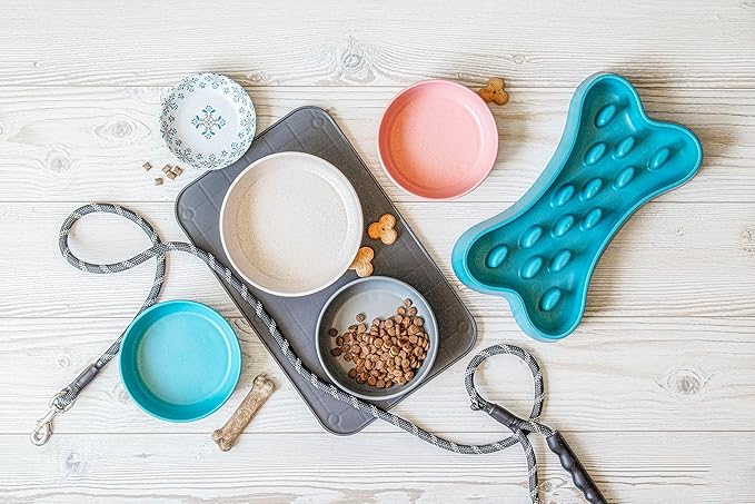 Slow Chow Bone Polypropylene Slow Feeder - Large - 6 Cups - Teal