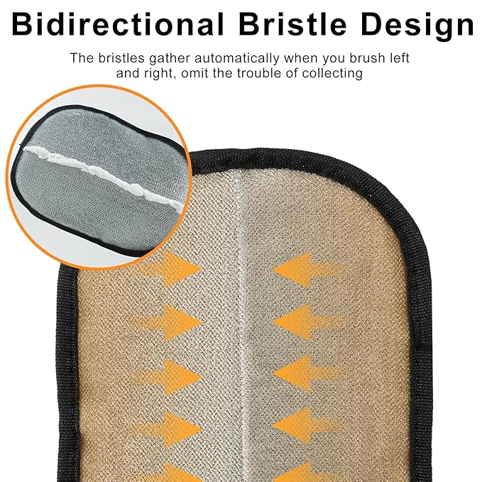 2 Pack Electrostatic Pet Hair Removal Gloves, Upgrade Magic Brush Pet Hair Remover Tool, Washable Reusable Cats and Dogs Grooming Gloves for Laundry, Couch, Car Seat, Furniture