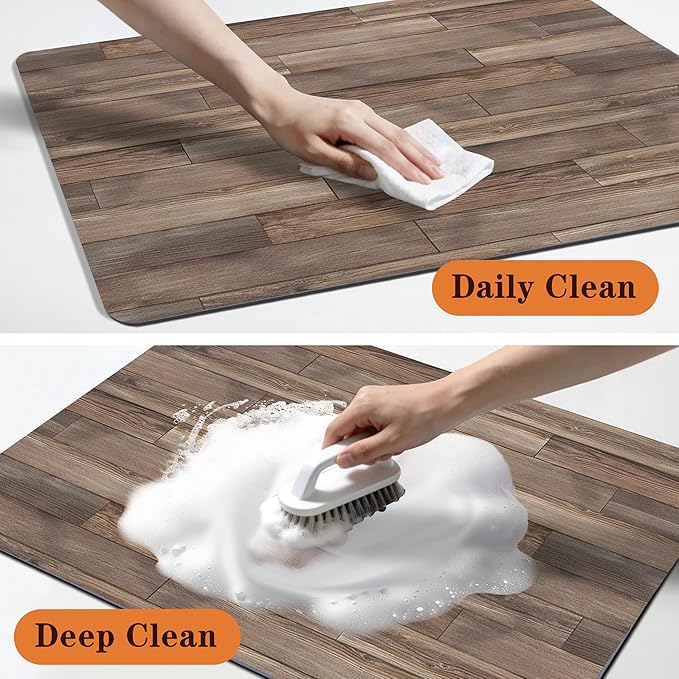 Pet Feeding Mat for Floors Waterproof Dog Mat for Food and Water Absorbent Quick Dry Non Slip mat for Cat Bowls