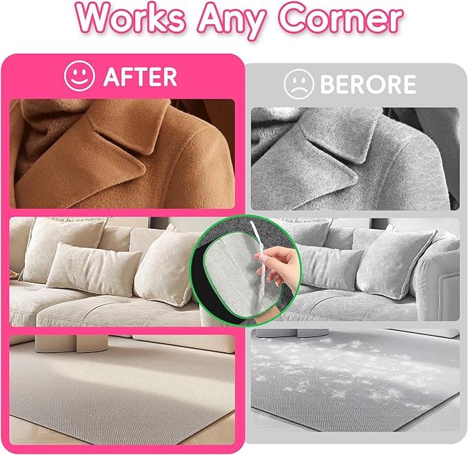 Magic Brush Pet Hair Removal Glove for Cats & Dogs, Ectrostatic Five-Finger Fur Remover, The Magic Brush Pure Path Grooming Remover Glove for Laundry, Carpet & Car Seat (Green & Pink)