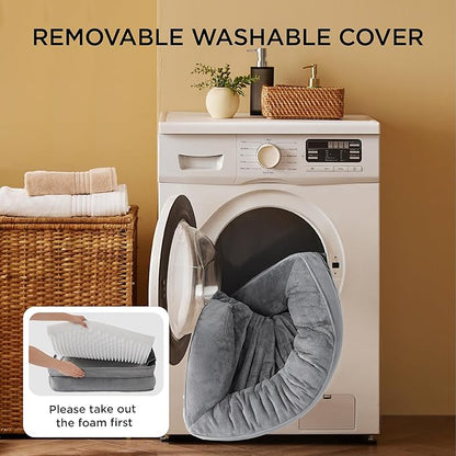 Bedsure XL Orthopedic Dog Bed for Extra Large Dogs - Washable XLarge Dog Cat Bed Waterproof, Comfort Dogs Couch Sofa with Washable Removable Cover, Pet Bed with Nonskid Bottom, Grey, 42"
