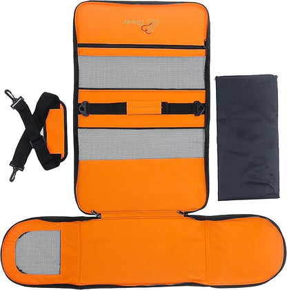Pawer 18” x 10” x 10”Soft-Sided Foldable Airline Approved Pet Carrier for Cat, Puppy and Small Dog, Washable 600D Oxford Fabric, with Handle and Strap for Carry, Multiple Colors Available