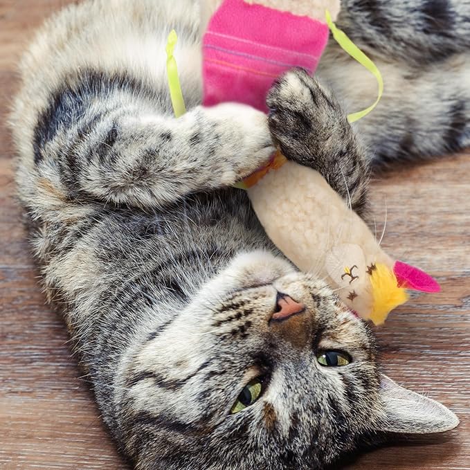 SmartyKat Leggy Llama Catnip Crinkly Plush Kicker Cat Toy, Soft Floppy Body for Wrestling & Bunny Kicks for Cats & Kittens