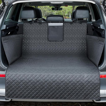 Lekereise SUV Cargo Liner for Dogs, 600D Heavy Duty Waterproof Dog Trunk Mat - Non-Slip Cargo Mat for SUV/Truck 53.15"x78.74", Fit Large Dogs & Multi-Pet Families, Foldable and Machine Washable-Black