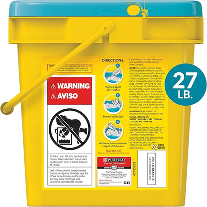 Purina Tidy Cats Clumping Cat Litter, Instant Action Multi Cat Litter - 27 lb. Pail