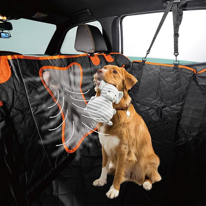 HYPERAX Dog Car Seat Cover for Back Seat, Pet Travel Hammock for Universal Size Fits for Car/Truck/Pick UP/SUV,Waterproof Backseat Protection for Dog/Cat Travel, Durable with Mesh Window