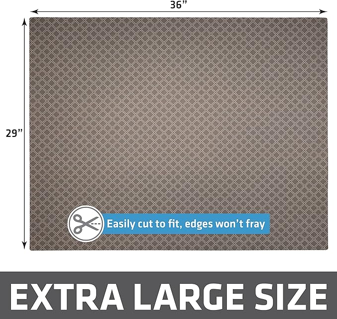 Drymate Cat Litter Box Mat, Litter Trapping Mat, Waterproof, Urine-Proof, Absorbent, Machine Washable, Soft on Paws, Contains Mess, Protects Floors, Kitten Supplies, Taupe, 29x36 XL