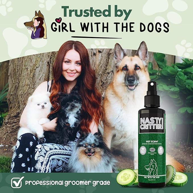 Girl With The Dogs NASTY CRITTER Made in USA - Pet Scent 8 Oz - for Cats and Dogs