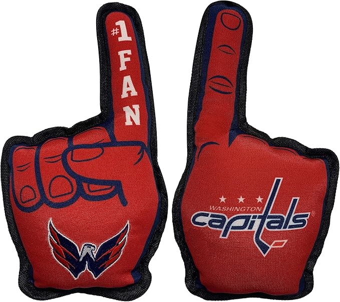 Pets First NHL Washington Capitals #1 Fan Toy for Dogs & Cats. Best Tough PET Toy with Inner Squeaker. Number One Premium Dog Toy for Strongest Chewers & Sports Fans, One Size
