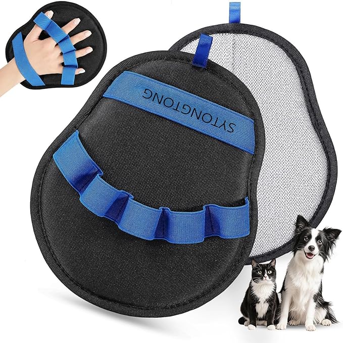 Newly Upgraded Pet Hair Removal Glove for Cats & Dogs,Reusable Electrostatic Pet Hair Gloves,Pet Hair Remover Tool for Clothing, Couch, Carpet, Car Seat (Blue)