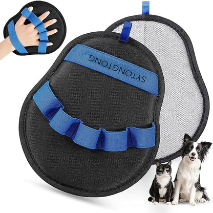 Newly Upgraded Pet Hair Removal Glove for Cats & Dogs,Reusable Electrostatic Pet Hair Gloves,Pet Hair Remover Tool for Clothing, Couch, Carpet, Car Seat (Blue)