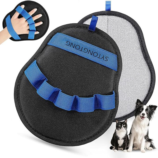 Newly Upgraded Pet Hair Removal Glove for Cats & Dogs,Reusable Electrostatic Pet Hair Gloves,Pet Hair Remover Tool for Clothing, Couch, Carpet, Car Seat (Blue)