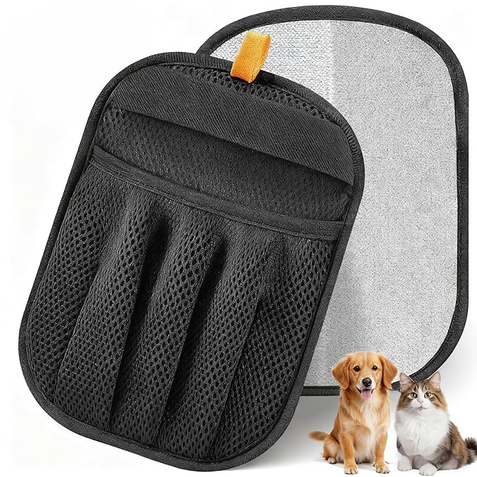 Pet Hair Removal Gloves for Dogs & Cats, Reusable & Washable Brush Pet Hair Remover for Couch, Carpet, Car Seat & Laundry